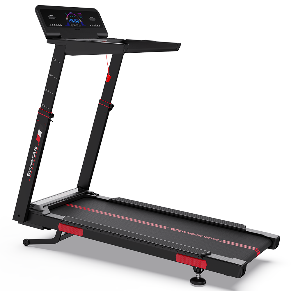 CITYSPORTS NB2-AI with Bosch Motor — Treadmill 3700W, 1–16,5 km/h, 15 levels elec | Foldable, Black