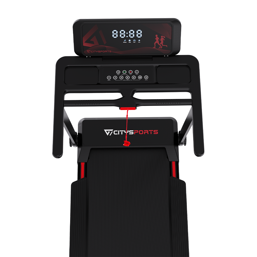 CITYSPORTS HG2-12 with Bosch Motor — Treadmill 1400W, 1–12 km/h, 7.7% | Foldable, Black