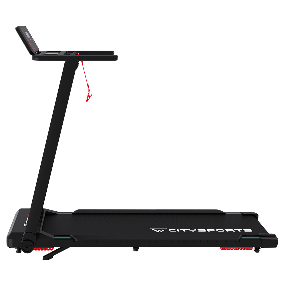 CITYSPORTS HG2-12 with Bosch Motor — Treadmill 1400W, 1–12 km/h, 7.7% | Foldable, Black
