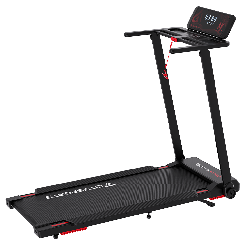 CITYSPORTS HG2-12 with Bosch Motor — Treadmill 1400W, 1–12 km/h, 7.7% | Foldable, Black